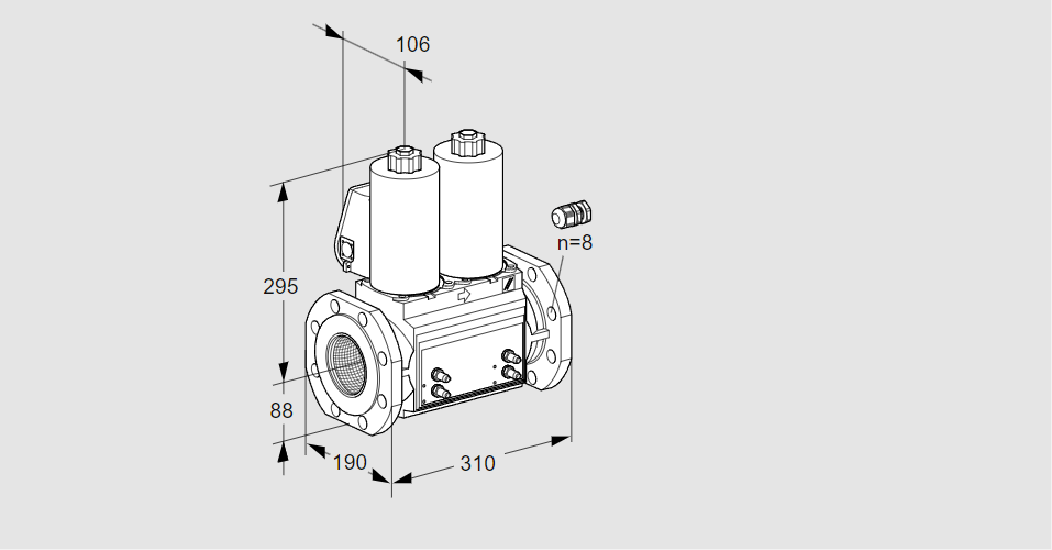 Клапан эл.магнитный сдвоенный VCS 780F05NNWL3B/MMMM/MMMM