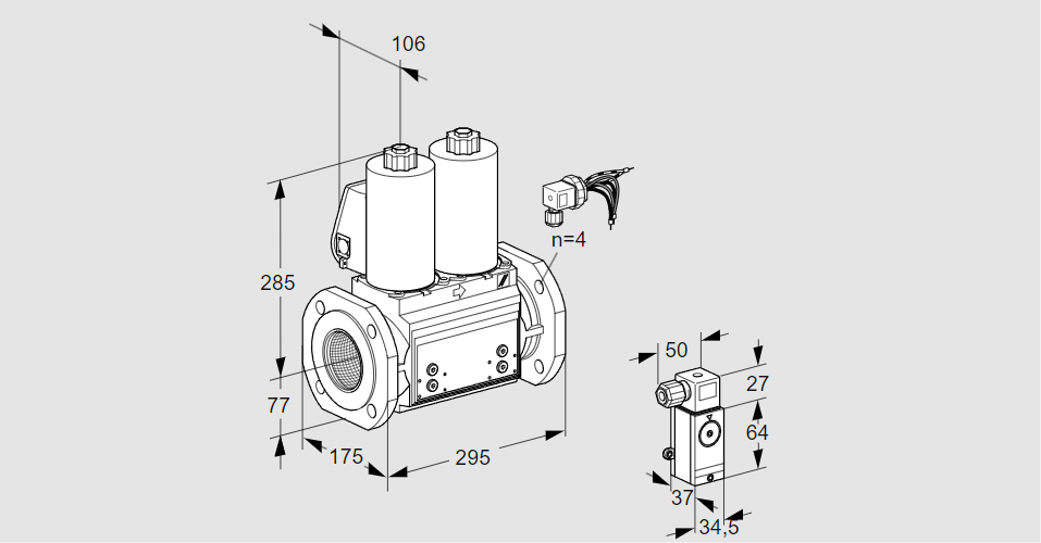 Клапан эл.магнитный сдвоенный VCS 665F05NNWLB/P3PP/4-PP