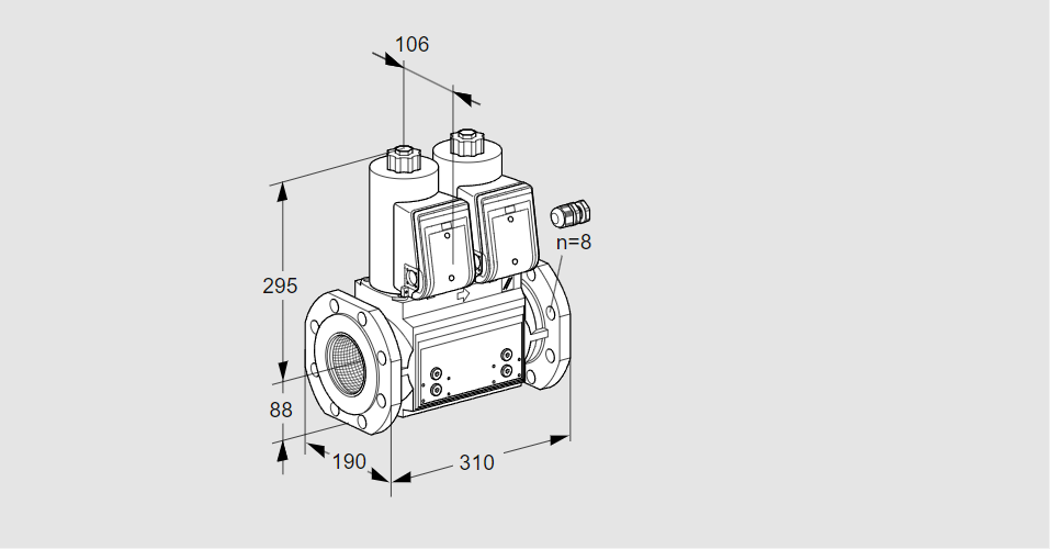 Клапан эл.магнитный сдвоенный VCS 780F05NNWR3B/PPPP/MPPP