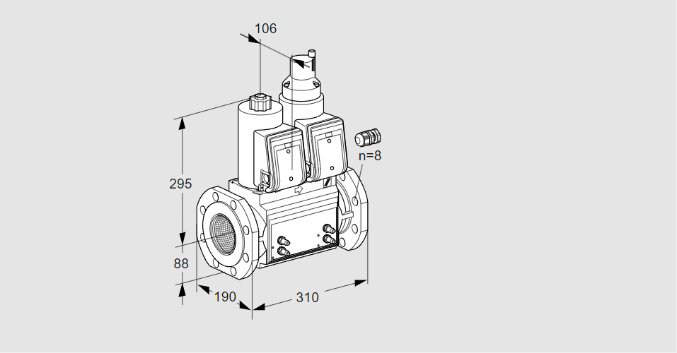 Клапан эл.магнитный сдвоенный VCS 780F05NLWR3B/MMMM/MMMM
