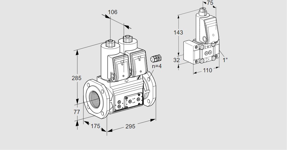 Клапан эл.магнитный сдвоенный VCS 665F05NNKR3E/PPPP/PPZ-