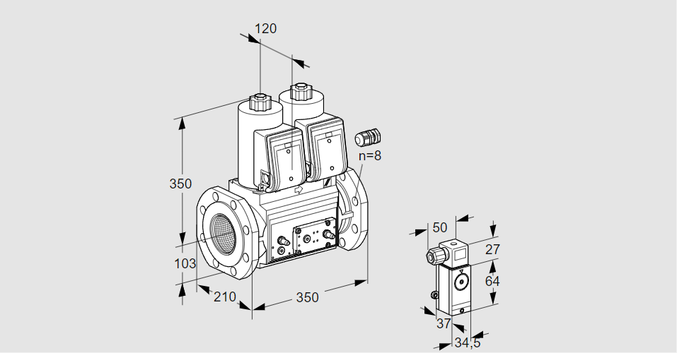 Клапан эл.магнитный сдвоенный VCS 8100F05NNKR3E/MPPM/4-PP