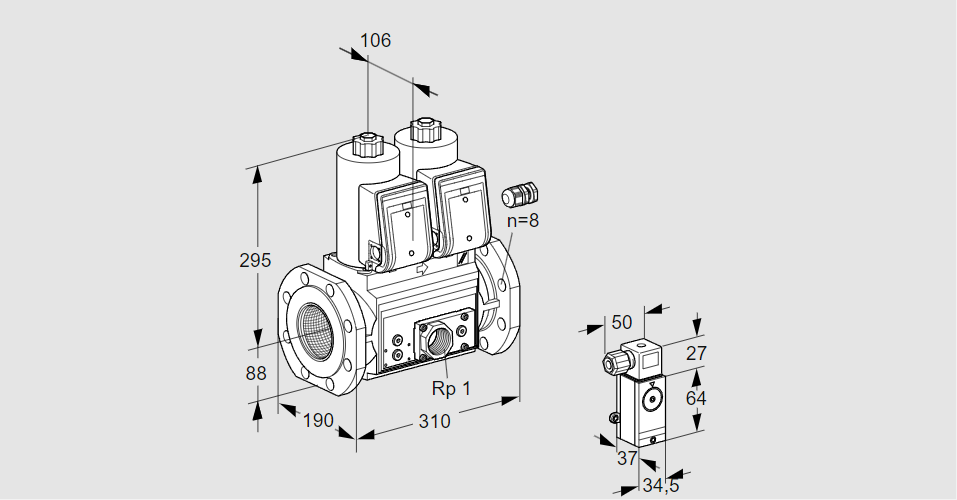 Клапан эл.магнитный сдвоенный VCS 780F05NNWR3E/PPEP/4-EP