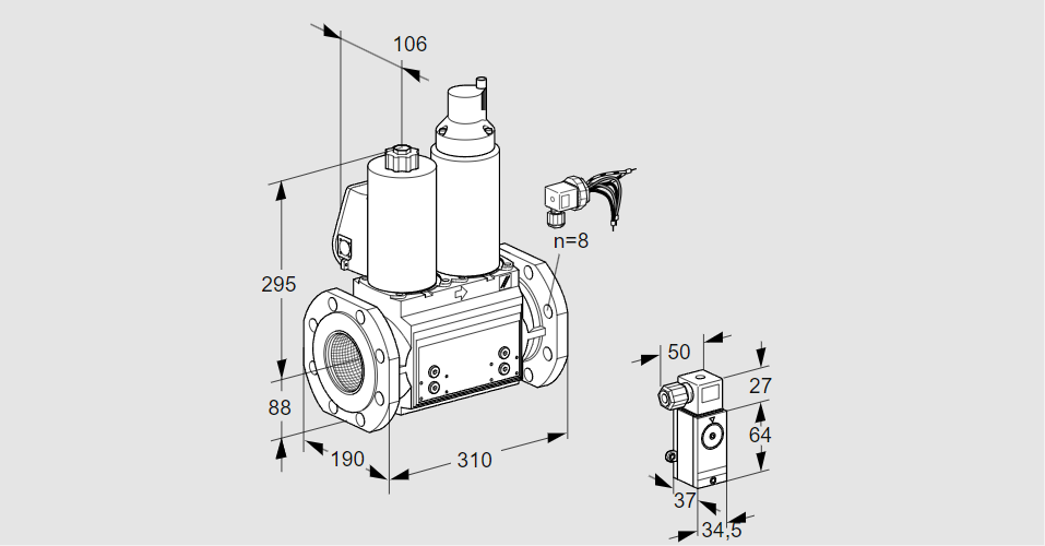 Клапан эл.магнитный сдвоенный VCS 780F05NLWLB/PPPP/P2PP