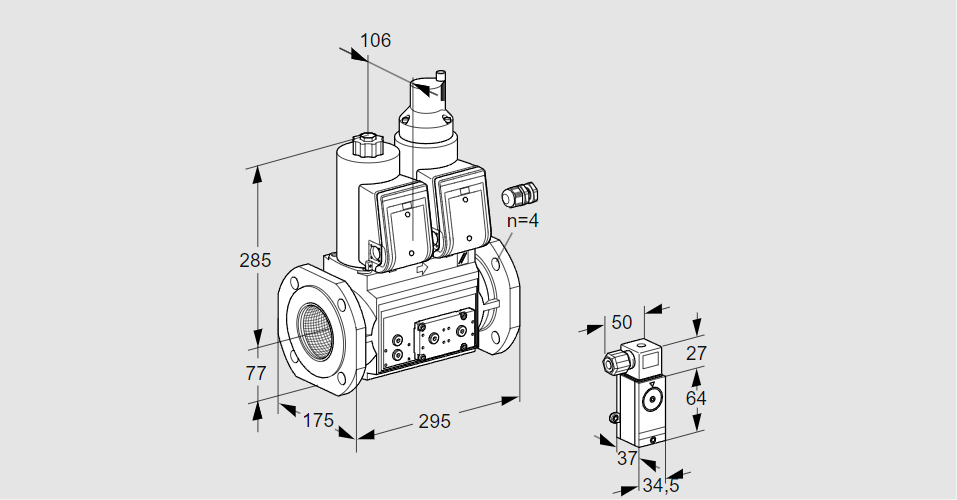 Клапан эл.магнитный сдвоенный VCS 665F05NLWR3E/PPPP/P3PP