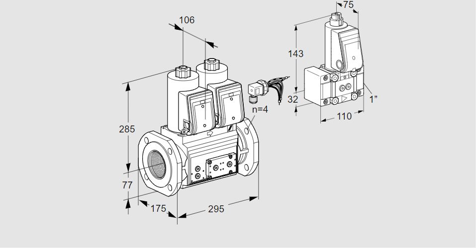 Клапан эл.магнитный сдвоенный VCS 665F05NNWRE/PPPP/PPZ-
