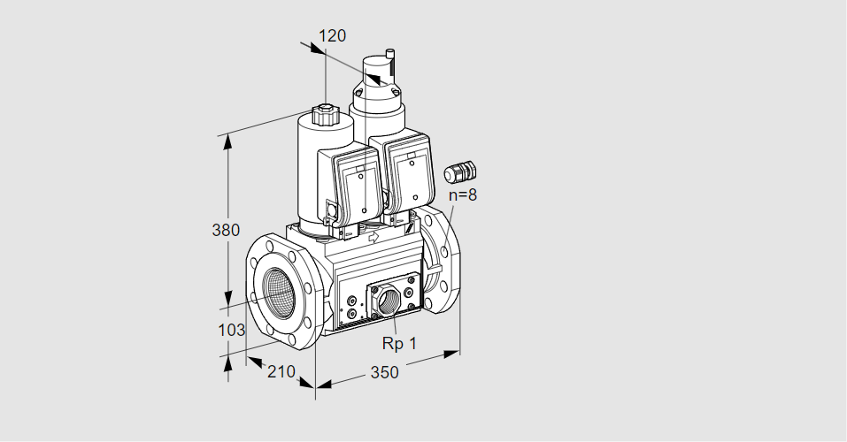 Клапан эл.магнитный сдвоенный VCS 8100F05NLWSR3E/PPEP/PPPP