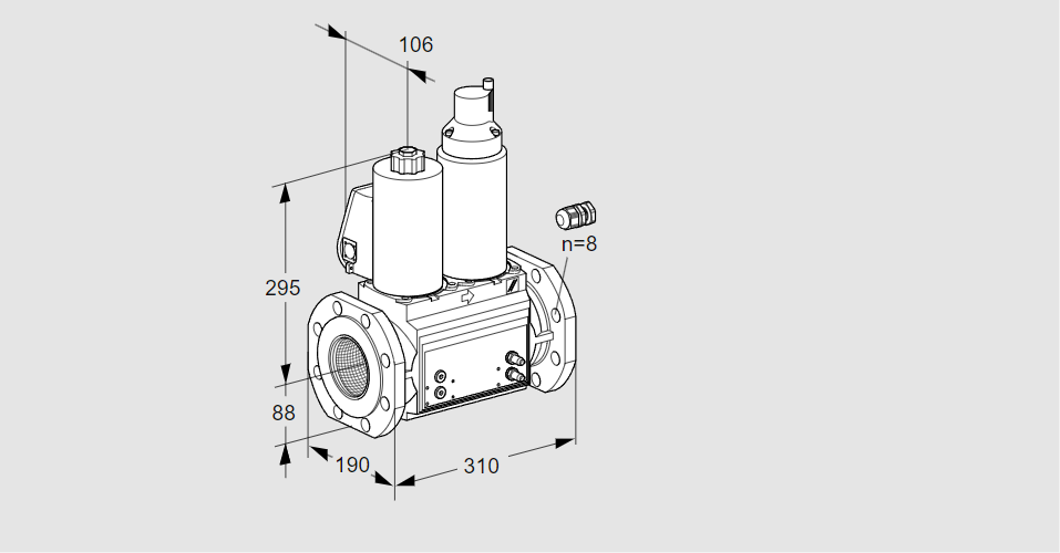 Клапан эл.магнитный сдвоенный VCS 780F05NLWL3B/PPMM/PPMM