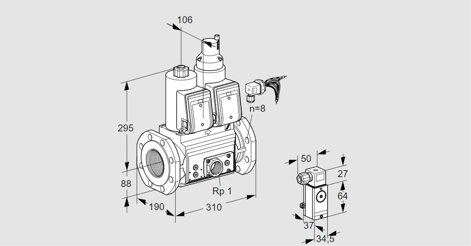 Клапан эл.магнитный сдвоенный VCS 780F05NLWRE/P3EP/PPPP