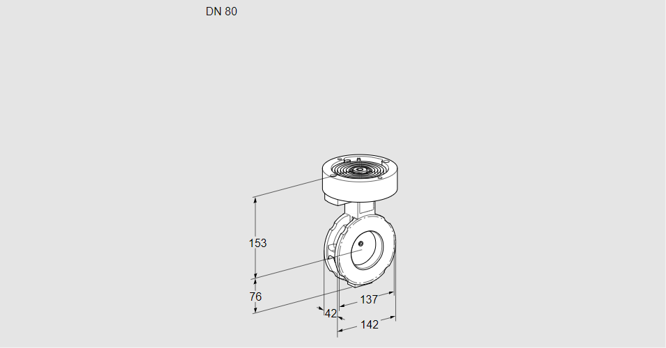 Заслонка дроссельная BVGF 80W05