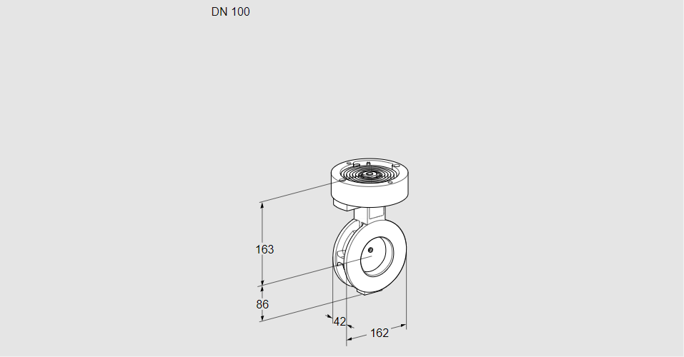 Заслонка дроссельная BVGF 100W05