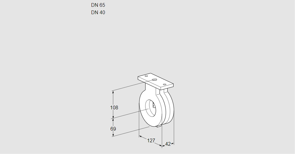 Заслонка дроссельная BVG 65/40Z05