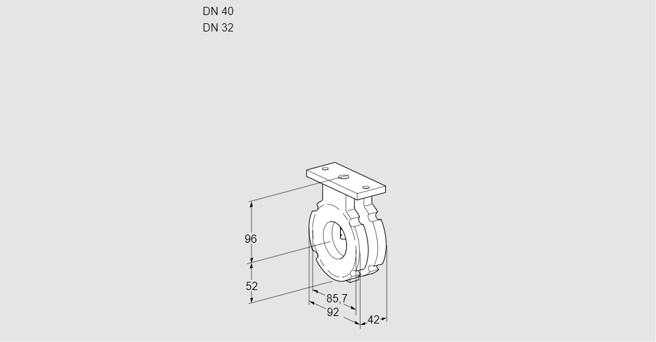 Заслонка дроссельная BVG 40/32W05