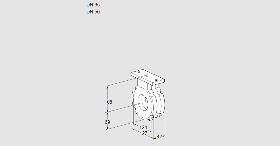 Заслонка дроссельная BVG 65/50W05
