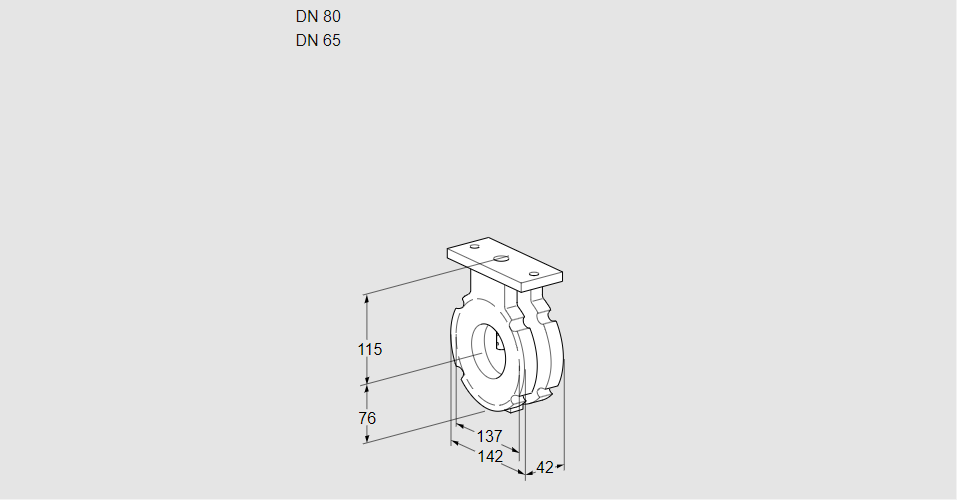 Заслонка дроссельная BVG 80/65W05
