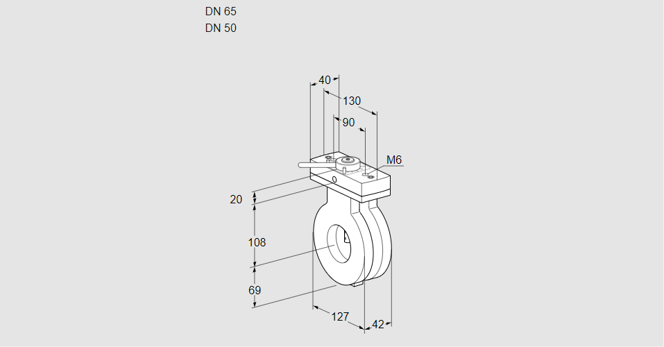 Заслонка дроссельная BVG 65/50Z05H