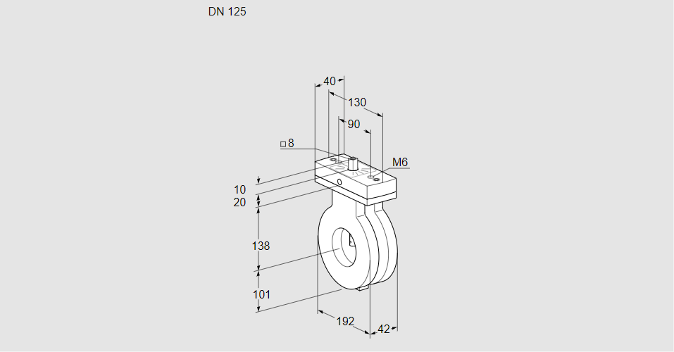 Заслонка дроссельная BVA 125Z05V