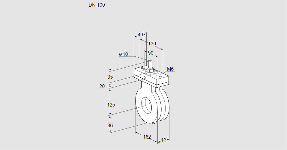 Заслонка дроссельная BVA 100Z05F