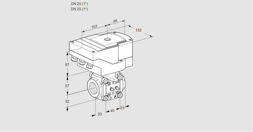Линейный регулятор расхода газа с сервоприводом IFC 125/25R05-20MMPP/20-60W3E-I