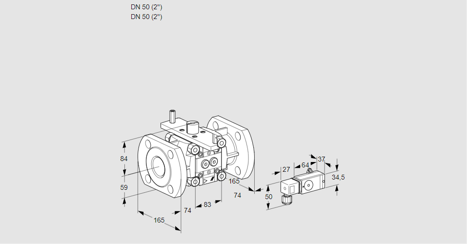 Линейный регулятор расхода газа VFC 350/50F05-403-4-