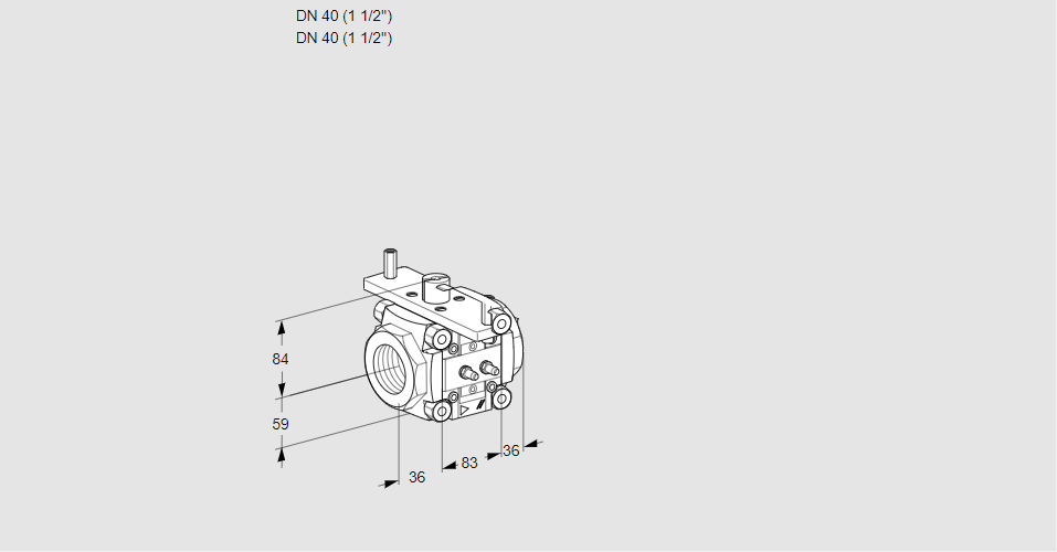 Линейный регулятор расхода газа VFC 340/40R05-32MMMM