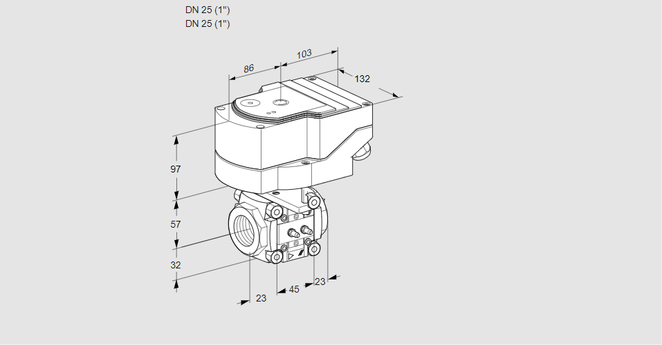 Линейный регулятор расхода газа с сервоприводом IFC 125/25R05-15MMMM/20-60W3TR10