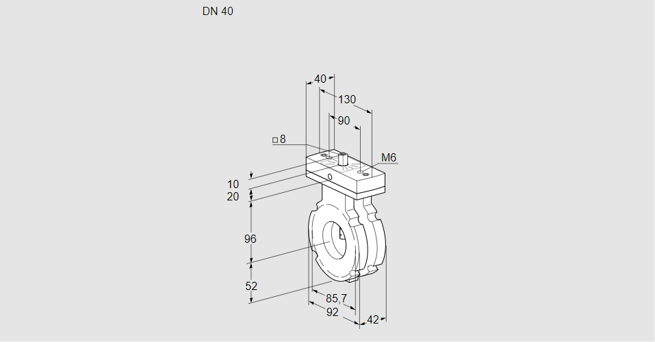 Заслонка дроссельная BVG 40W05V