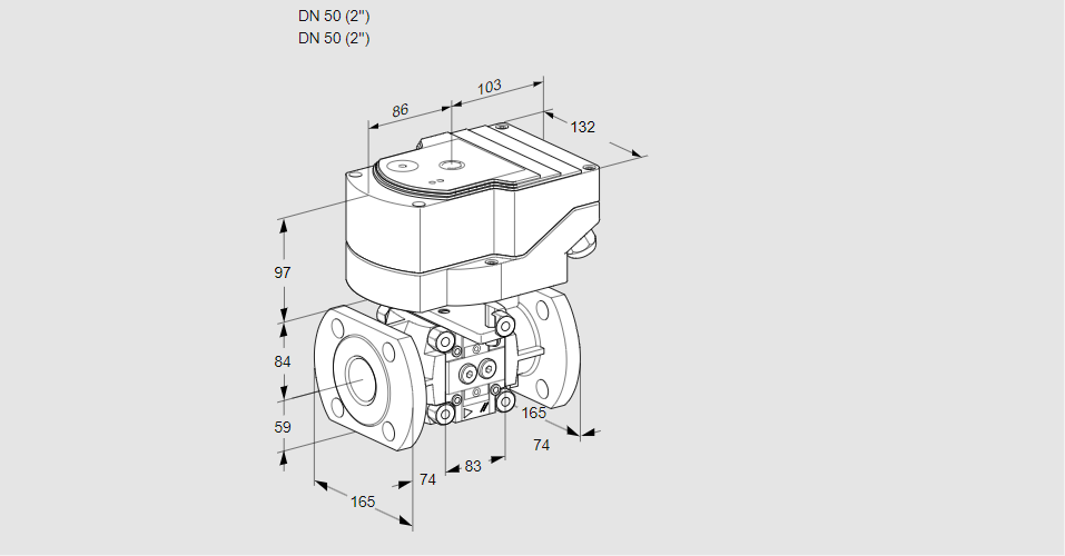Линейный регулятор расхода газа с сервоприводом IFC 350/50F05-40PPP/20-07W2TR10
