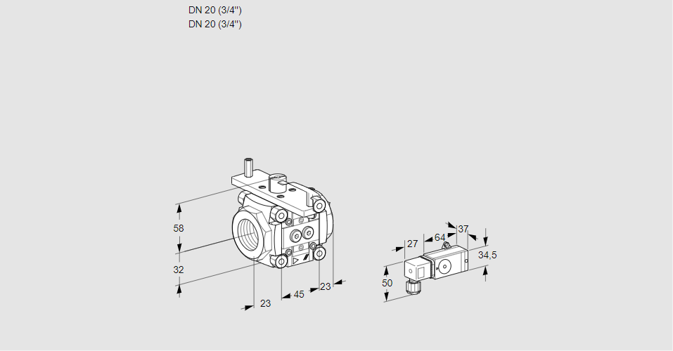 Линейный регулятор расхода газа VFC 120/20R05-15-3PP