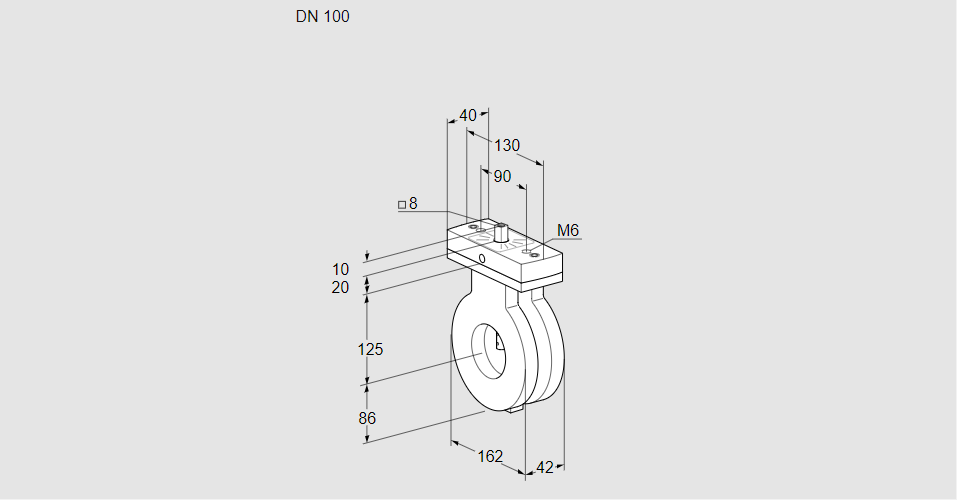 Заслонка дроссельная BVG 100W05V