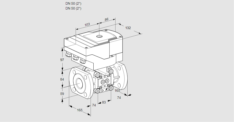Линейный регулятор расхода газа с сервоприводом IFC 350/50F05-32PPP/20-30W3E-I