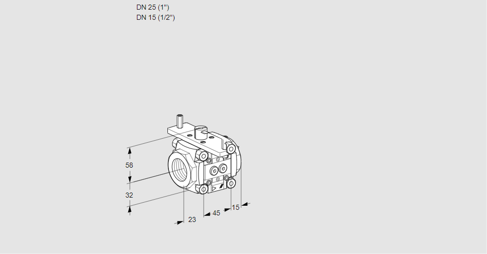 Линейный регулятор расхода газа VFC 125/15R05-15PPPP